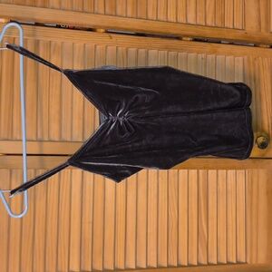 Street Code Brand Vintage Women's  Grey Velour Tank-Size Large-Like New